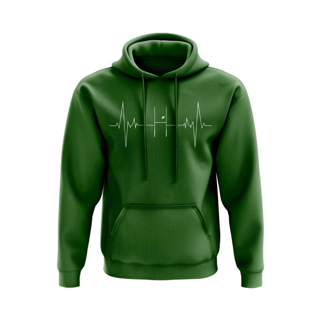 Rugby Heartbeat Hoody (Green)