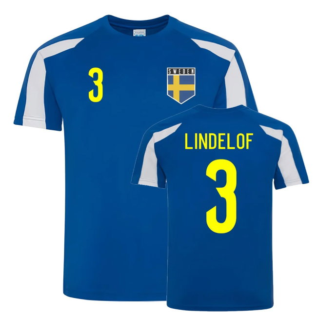 Victor Lindelof Sweden Sports Training Jersey (Blue-White)
