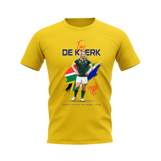 Faf De Klerk South Africa Rugby T-Shirt (Yellow)