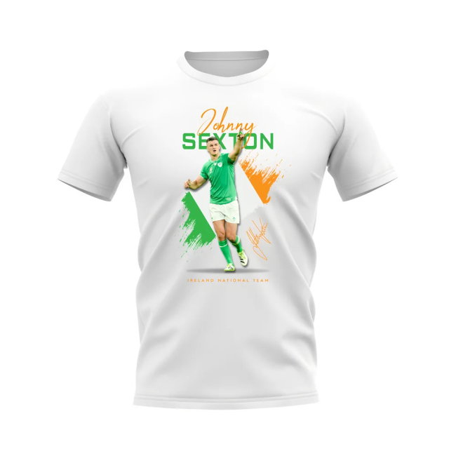 Johnny Sexton Ireland Rugby T-Shirt (White)
