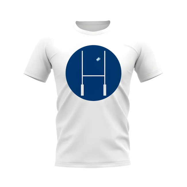 Scotland Rugby Posts Circle T-Shirt (White)
