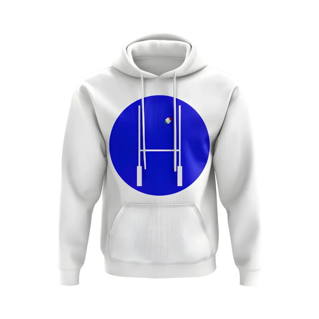Italy Rugby Posts Circle Hoody (White)
