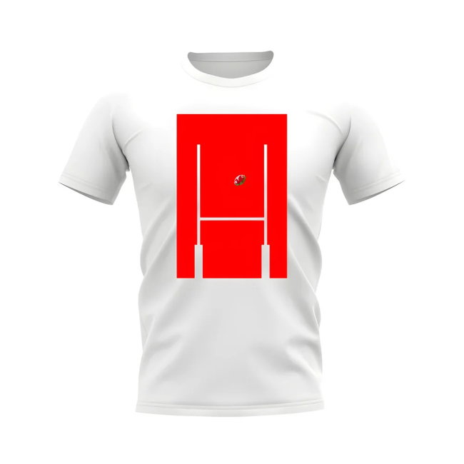 Wales Rugby Posts T-Shirt (White)