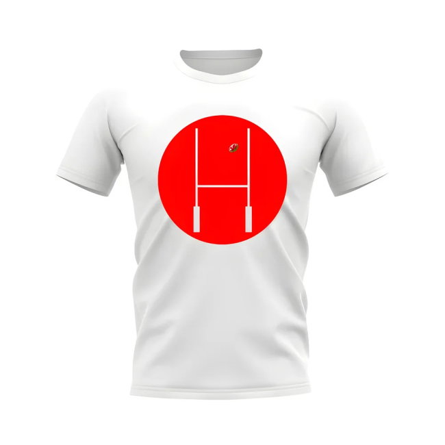 Wales Rugby Posts Circle T-Shirt (White)