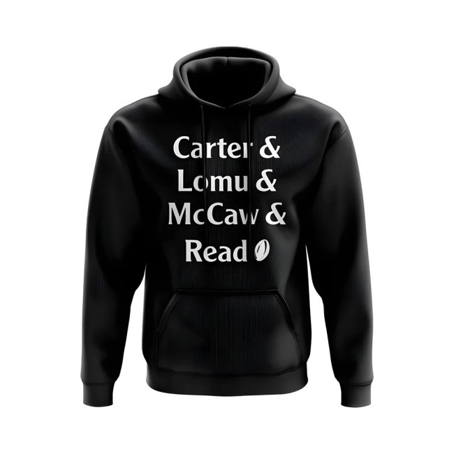 Carter, Lomu, McCaw, Read All Blacks Rugby Hoody (Black)