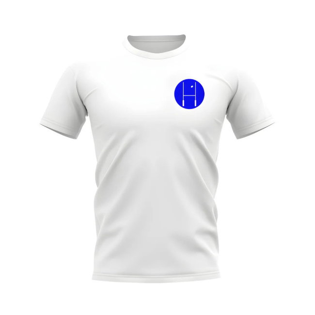Between The Posts Blue Badge Rugby T-Shirt (White)