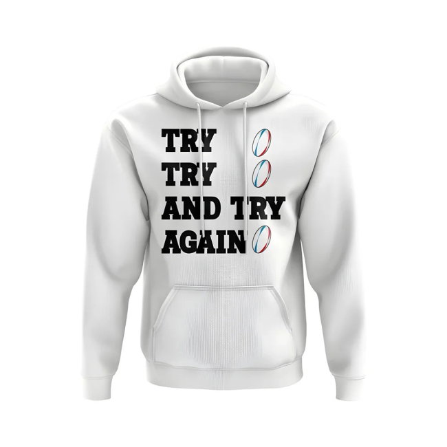 Try, Try & Try Again Hoody (White)