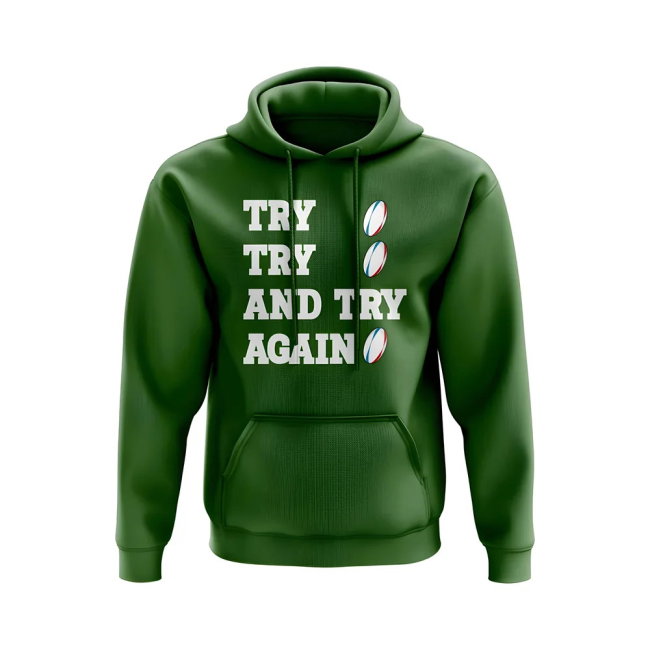 Try, Try & Try Again Hoody (Green)