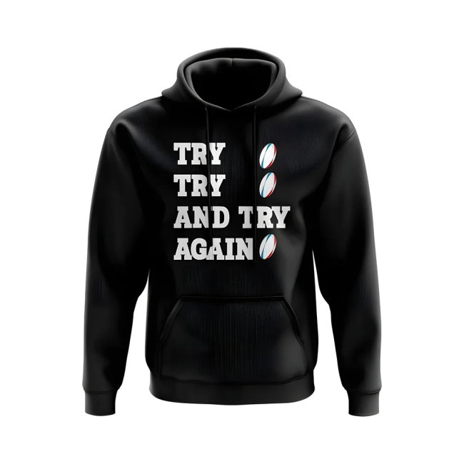 Try, Try & Try Again Hoody (Black)