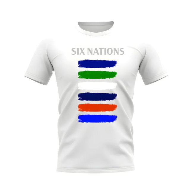 6 Nations Countries T-Shirt (White)