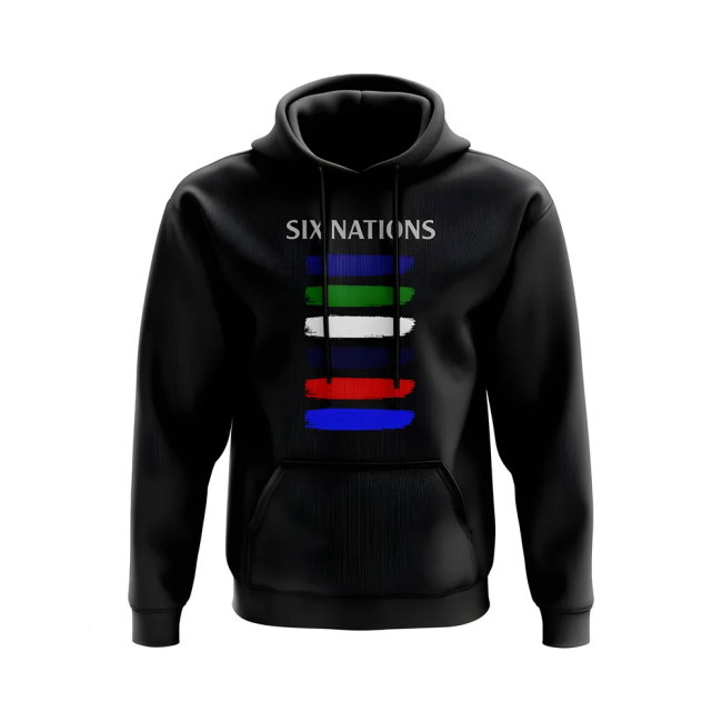 6 Nations Countries Hoody (Black)