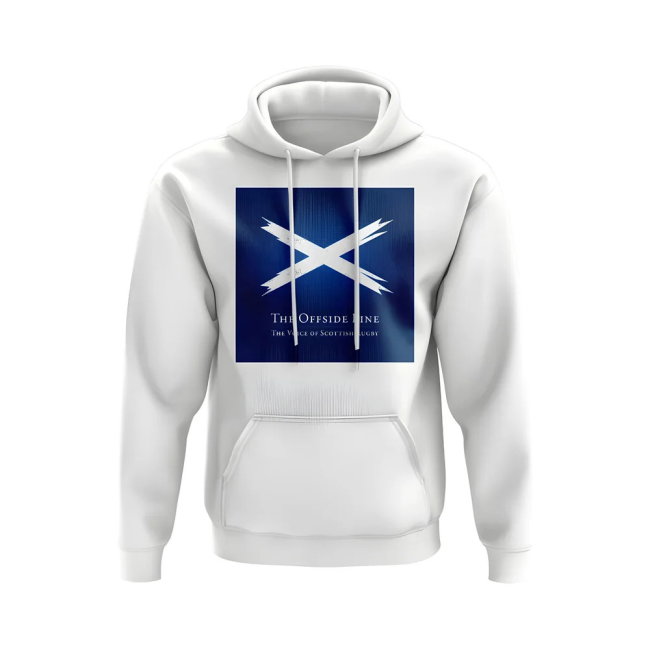The Offside Line Scottish Rugby Hoody (White)