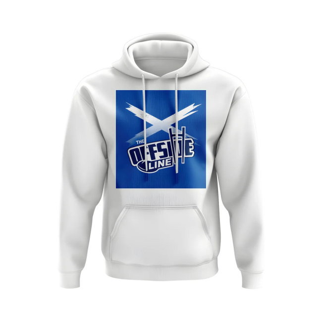 The Offside Line Scotland Flag Hoody (White)