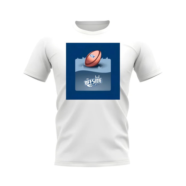 The Offside Line Scotland Rugby Pitch T-Shirt (White)