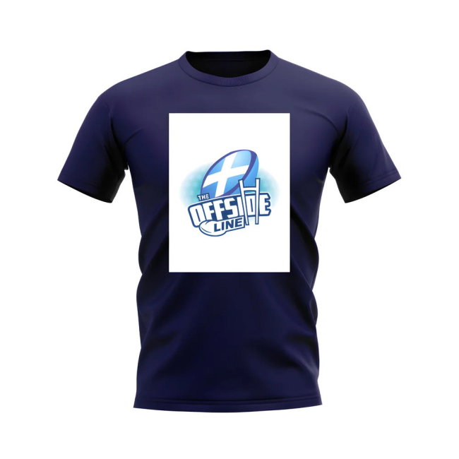 The Offside Line Scotland Rugby Ball Logo T-Shirt (Navy)