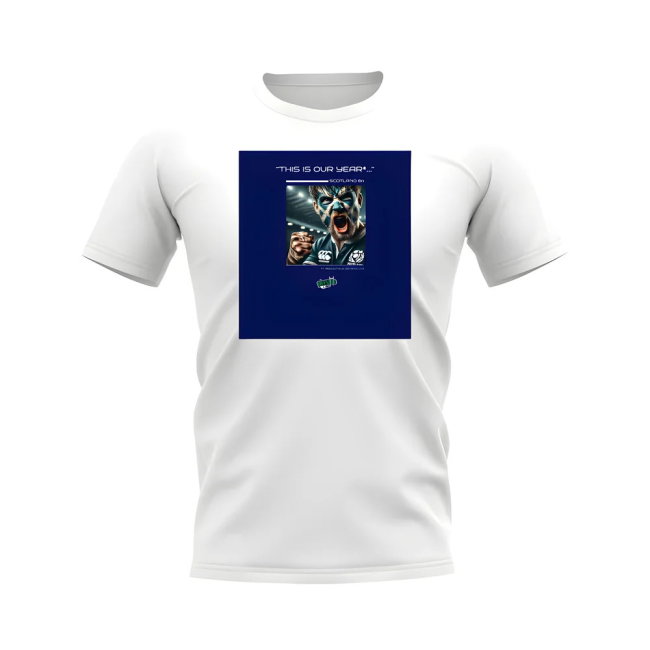 Scotland Our Year Rugby T-shirt - Version 4 (White/Navy)