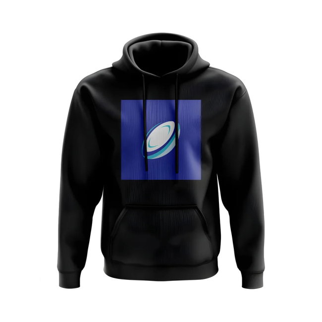 Rugby Ball Hoody (Black/Blue)