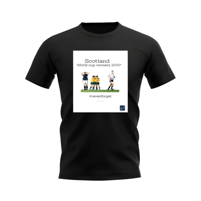 Scotland 2015 Rugby T-Shirt (Black/White)
