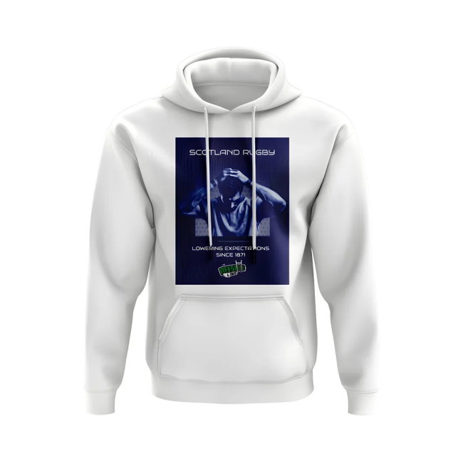 Scotland Expectations Rugby Hoody - Version 1 (White/Navy)