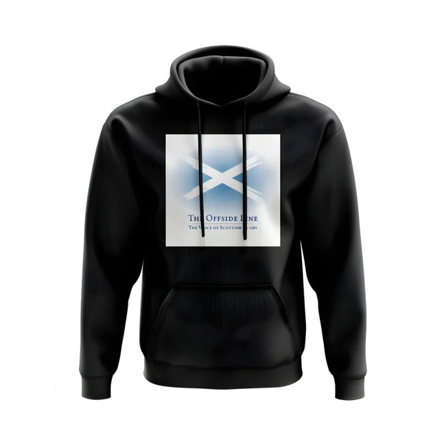 Scotland Offside Line Rugby Hoody (Black/White)