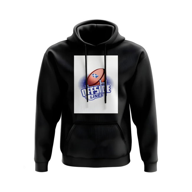 Scotland Ball Offside Line Rugby Hoody (Black/White)