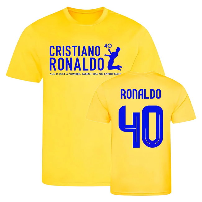 Cristiano Ronaldo at 40 Al-Nassr T-Shirt (Yellow)