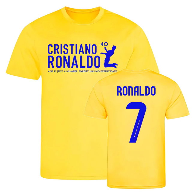 Cristiano Ronaldo at 40 Al-Nassr T-Shirt #7 (Yellow)