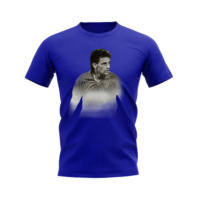 Roberto Baggio Italy Legend T-Shirt (Blue)