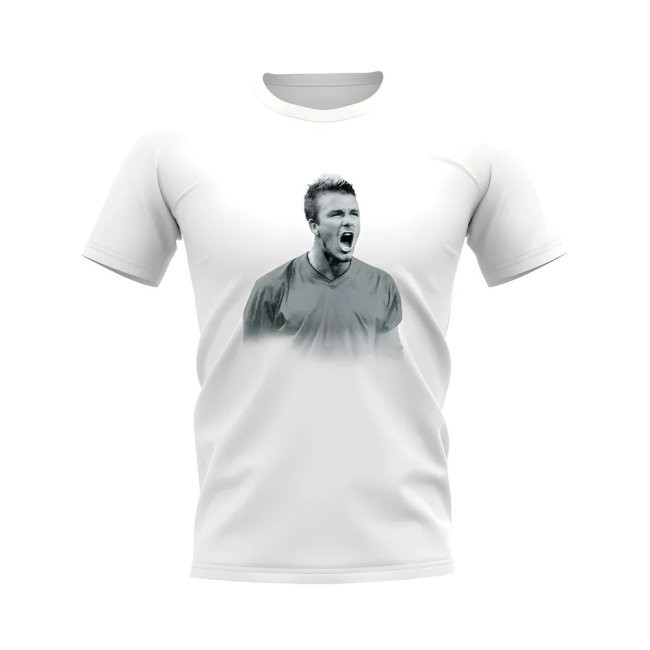 David Beckham England Football Legend T-Shirt (White)