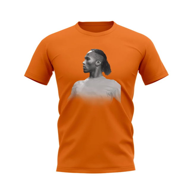 Didier Drogba Ivory Coast Legend T-Shirt (Orange)