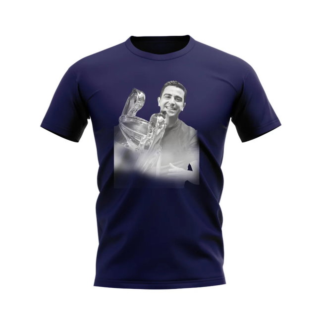 Xavi Barcelona Legend T-Shirt (Navy)