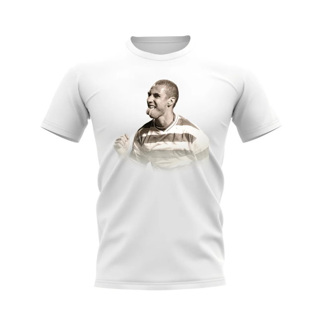 Henrik Larsson Celtic Legend T-Shirt (White)