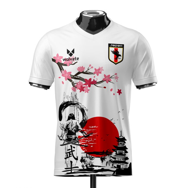 Japan Samurai Heritage Football Jersey (Wolvate) Adult Short Sleeve (Your Name)