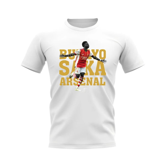 Bukayo Saka Arsenal Player Tee (White)