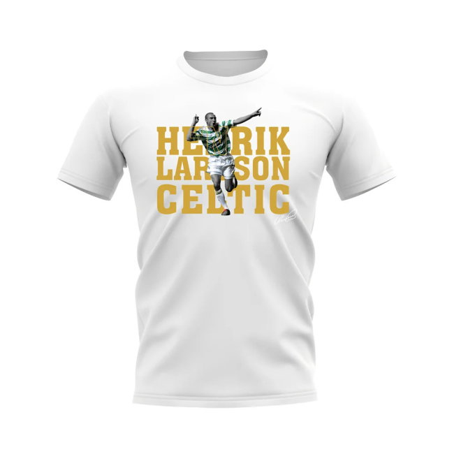 Henrik Larsson Celtic Player Tee (White)