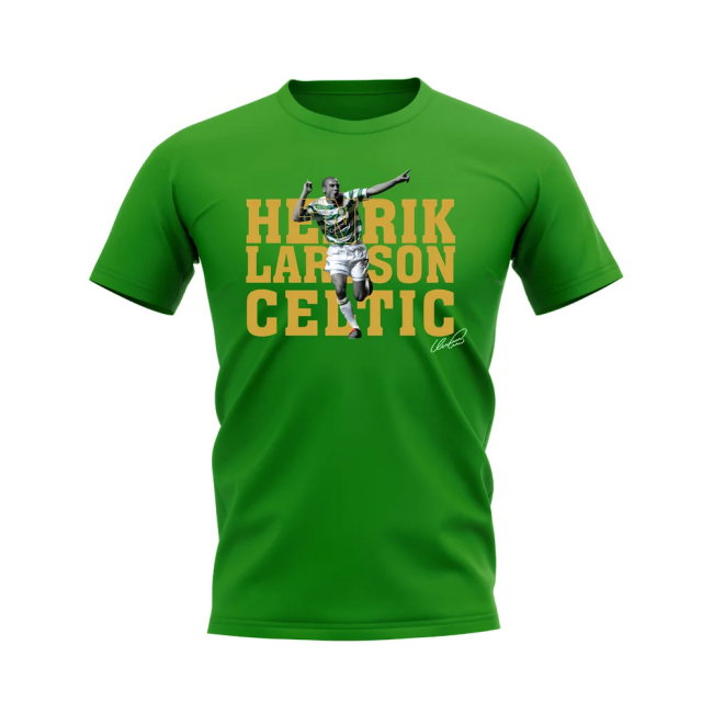 Henrik Larsson Celtic Player Tee (Green)