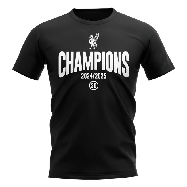 Liverpool 2024-2025 Champions T-Shirt (Black)