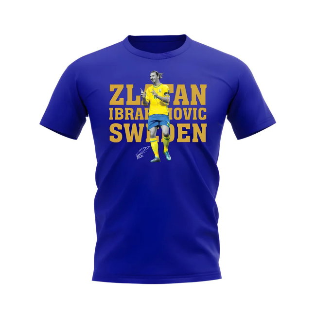 Zlatan Ibrahimovic Sweden Player Tee (Royal Blue)
