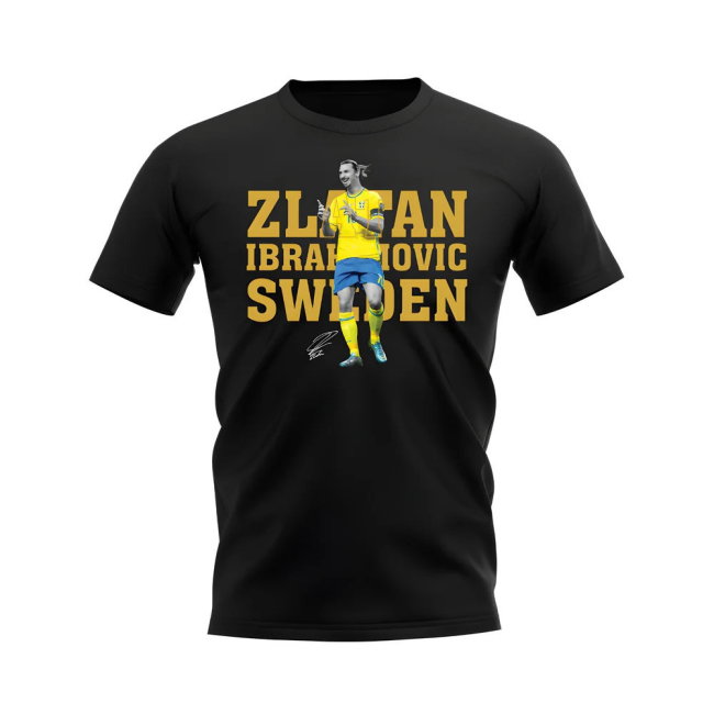 Zlatan Ibrahimovic Sweden Player Tee (Black)