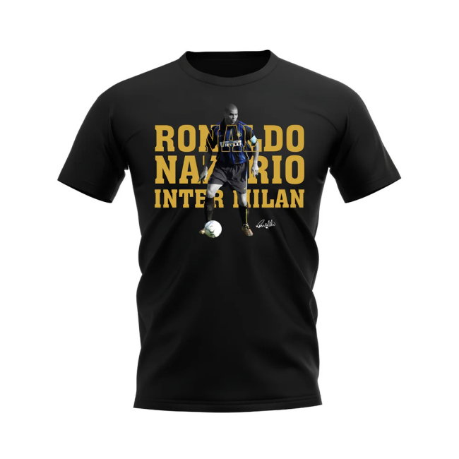 Ronaldo Nazario Inter Milan Player Tee (Black)