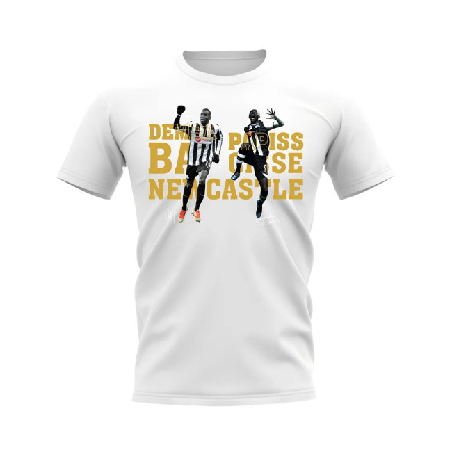 Demba Ba & Papa Cisse Newcastle Player Tee (White)