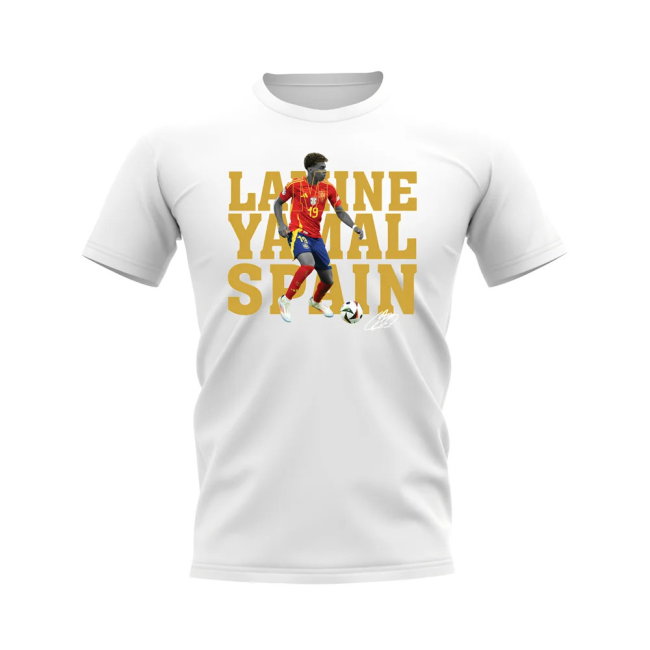 Lamine Yamal Spain Player Tee (White)