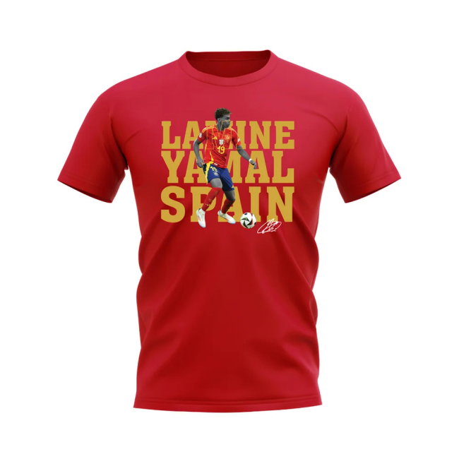 Lamine Yamal Spain Player Tee (Red)