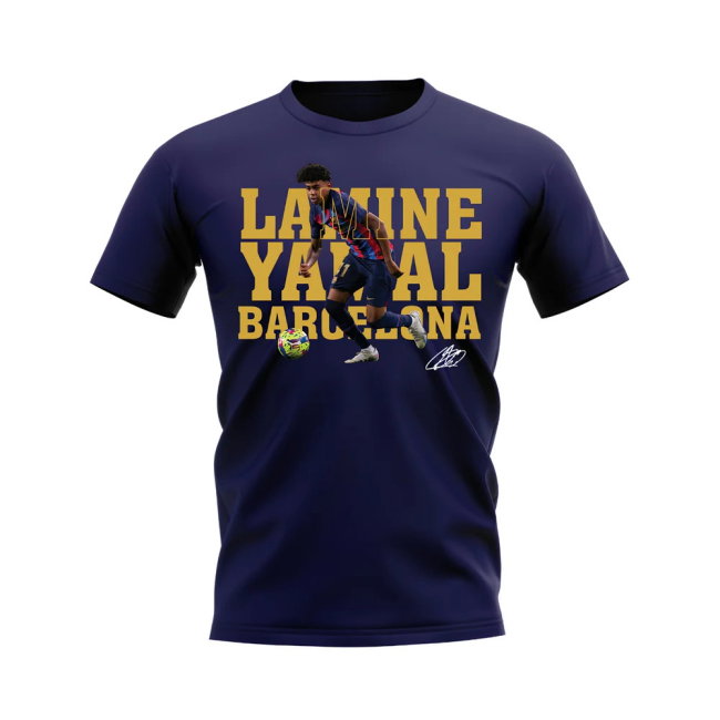 Lamine Yamal Barcelona Player Tee (Navy)