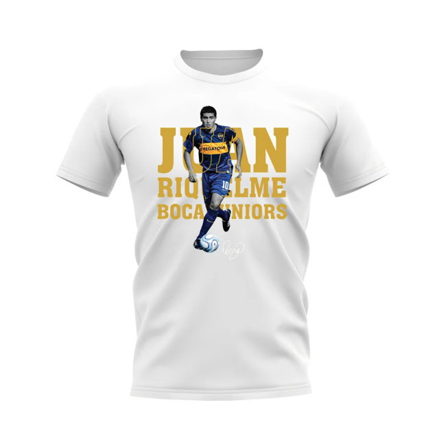 Juan Riquelme Boca Juniors Player Tee (White)