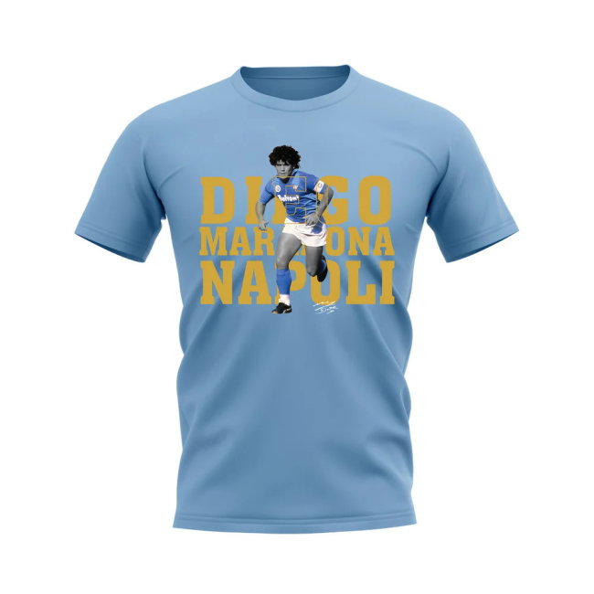 Diego Maradona Napoli Player Tee (Sky Blue)
