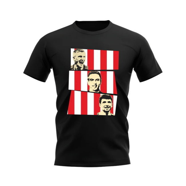 Schweinsteiger Lahm Muller Bayern Munich Trio T-Shirt (Black)