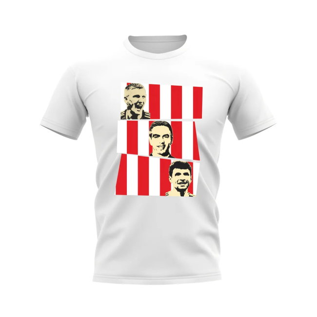 Schweinsteiger Lahm Muller Bayern Munich Trio T-Shirt (White)