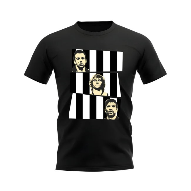 Del Piero Nedved Buffon Juventus Trio T-Shirt (Black)