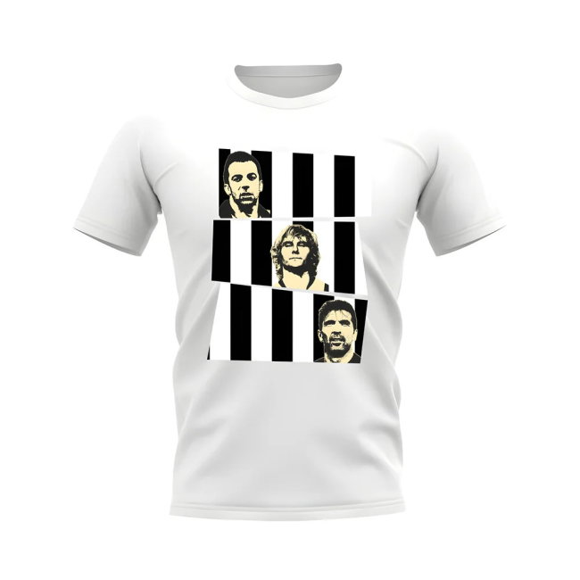 Del Piero Nedved Buffon Juventus Trio T-Shirt (White)